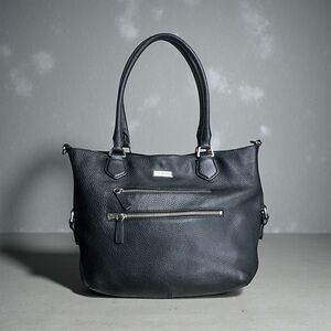 Cole Haan Black Pebbled Leather Tote Bag Shoulderbag